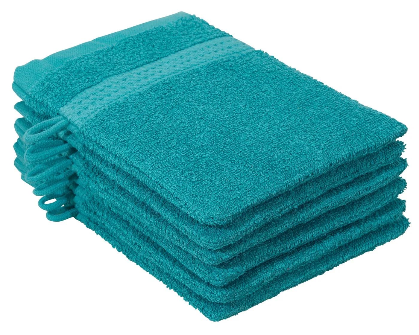 OTTO HOME Juna Waschhandschuh Set 6-tlg. Petrol 100% Baumwolle - Bild 2