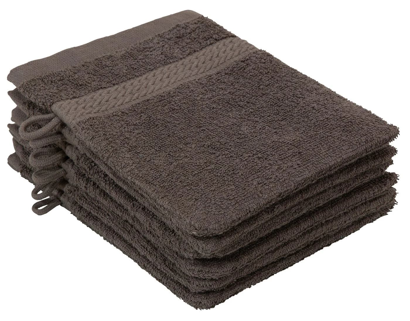 OTTO HOME Juna Waschhandschuh Set 6-tlg. Grau Anthrazit Baumwolle - Bild 2