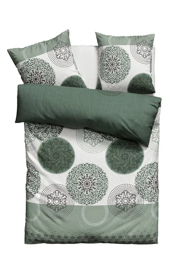 OTTO home Bettwäsche Tesso Grün 100% Baumwolle Ornamente - Bild 2