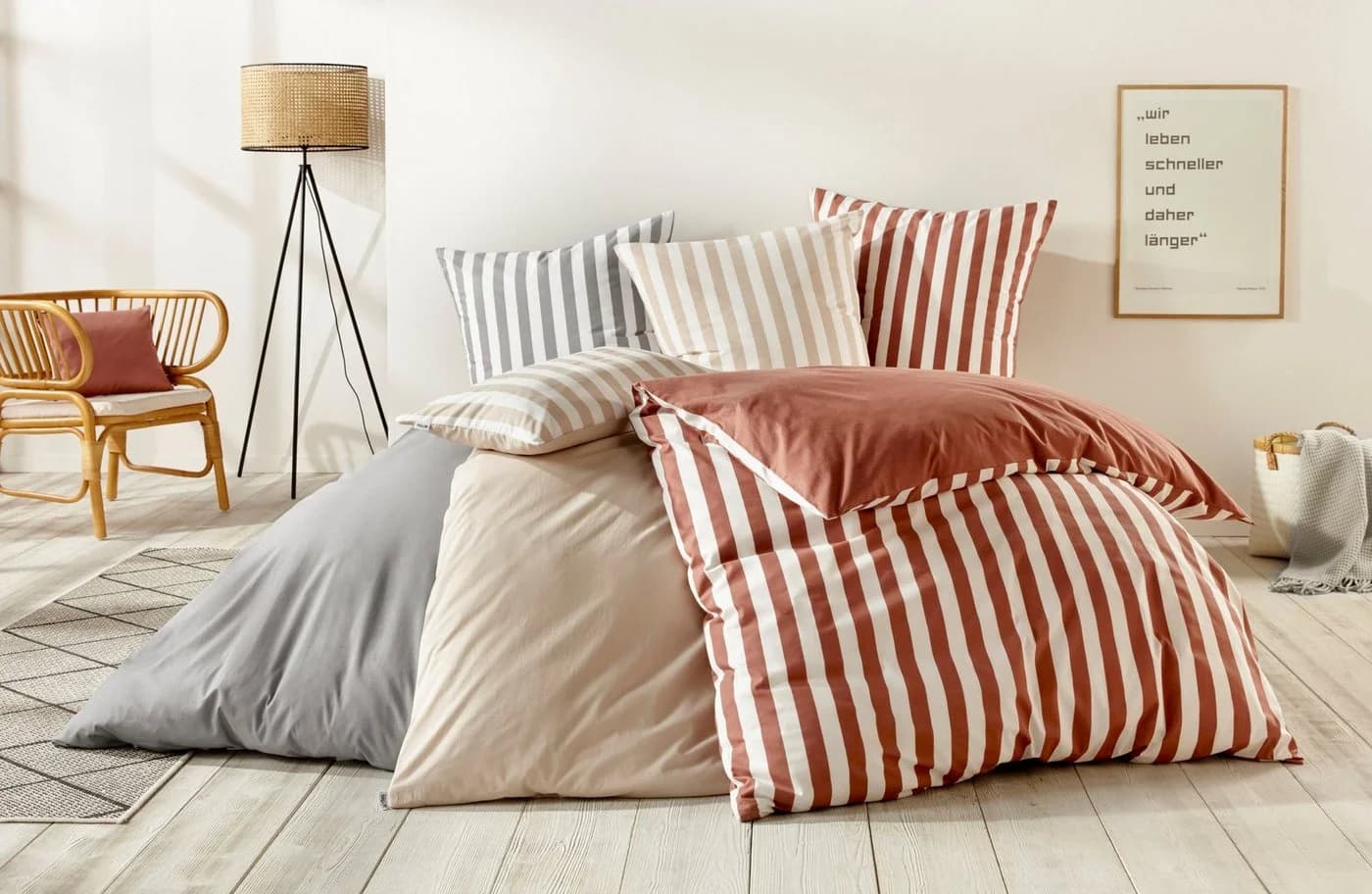 OTTO home Wendebettwäsche Greta Beige Skandinavisch - Bild 5