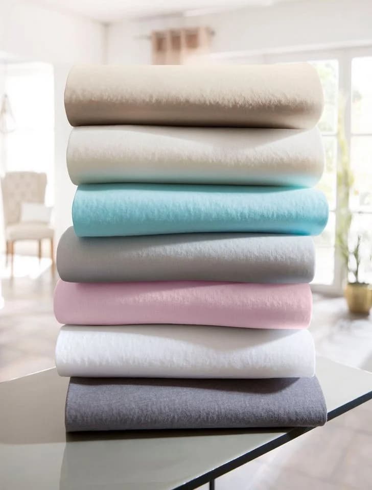 OTTO home Spannbettlaken Jersey Weiß Polycotton