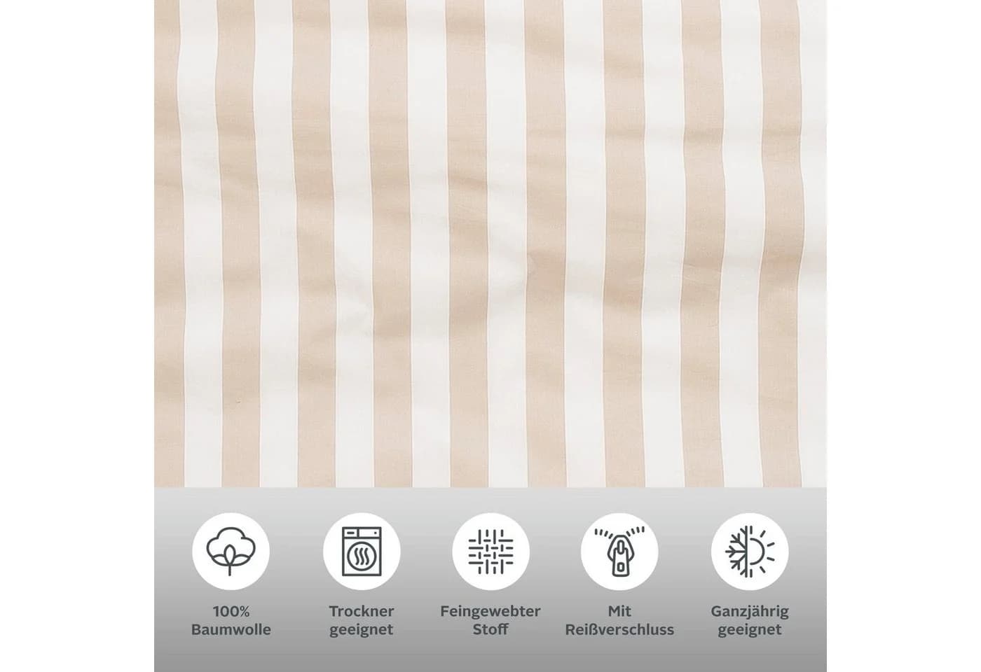 OTTO HOME Wendebettwäsche Greta Beige Renforcé 2-tlg. - Bild 3