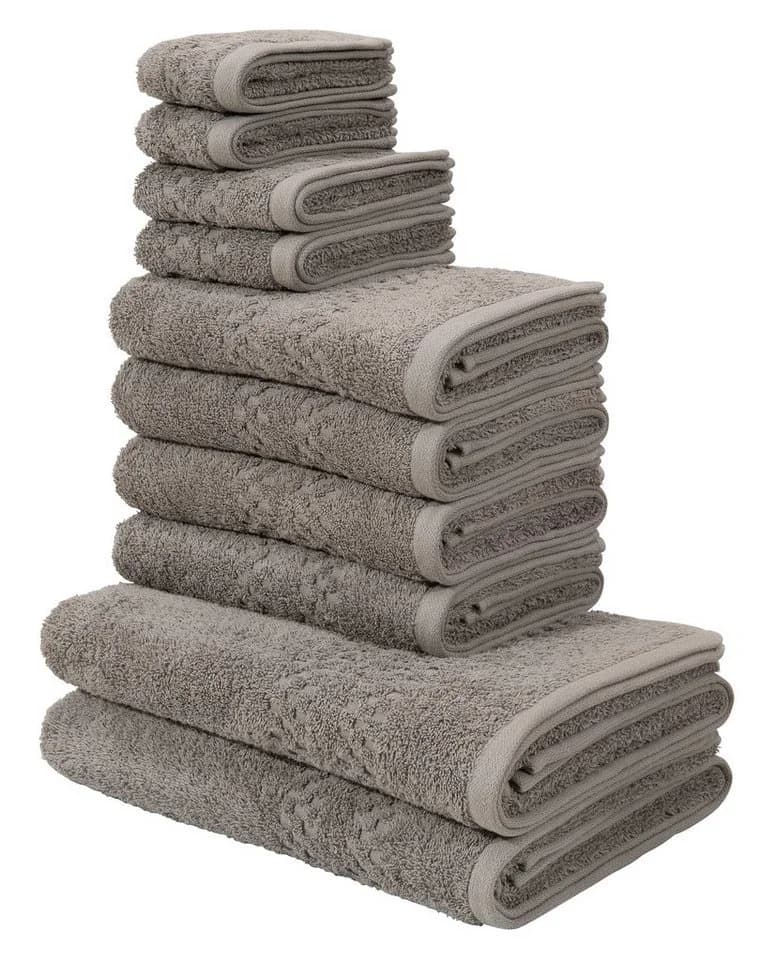 OTTO HOME Handtuch Set Regona 10-tlg Grau Frottee 500g/m² - Bild 2