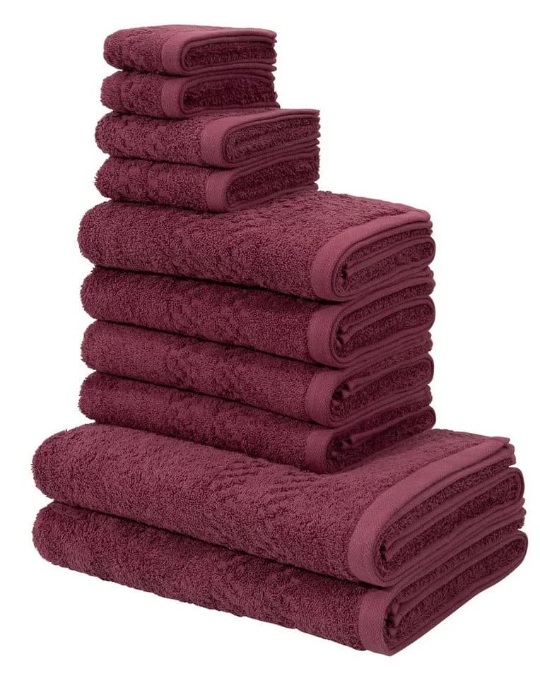 OTTO HOME Handtuch Set Regona 10-tlg. Bordeaux Frottee - Bild 2
