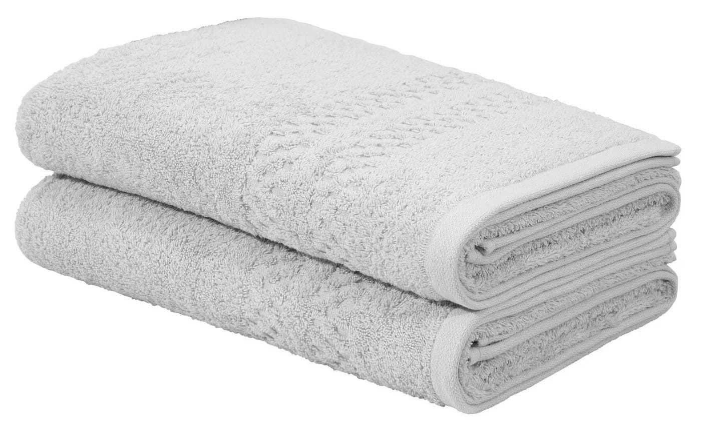 OTTO HOME Regona Duschtuch-Set 70x140cm Hellgrau 100% Baumwolle - Bild 2