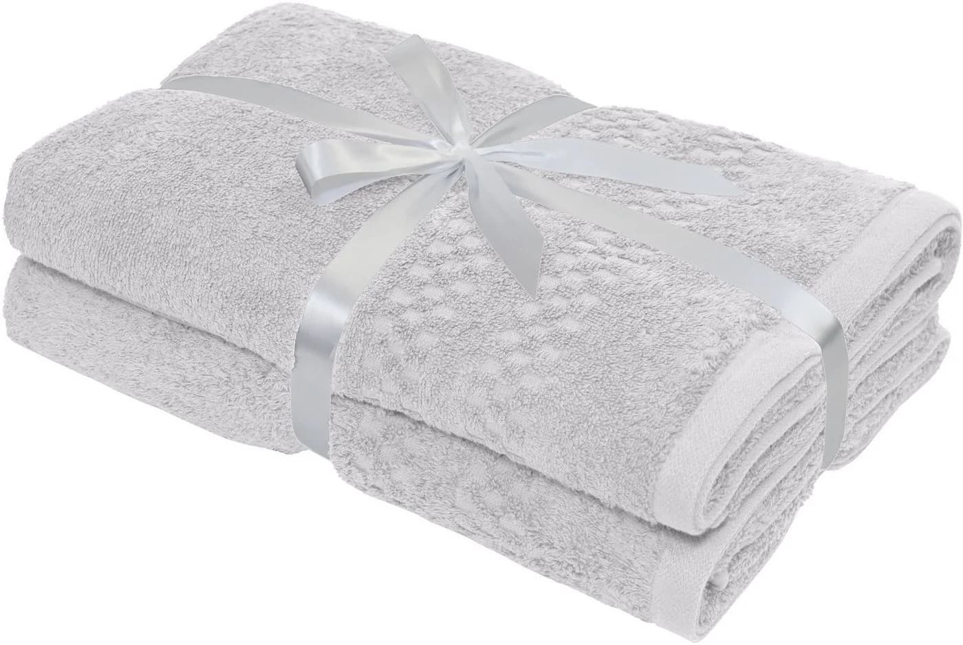 OTTO HOME Regona Duschtuch-Set 70x140cm Hellgrau 100% Baumwolle - Bild 3