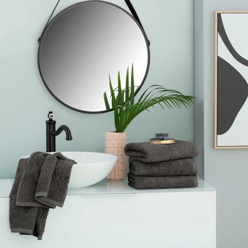 OTTO HOME Regona Handtuch-Set 4-tlg. Anthrazit Frottee