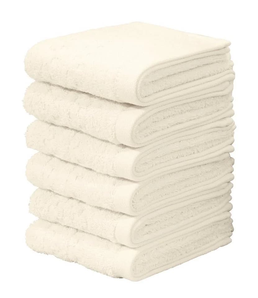 OTTO HOME Gästehandtücher Set Creme Frottier 100% Baumwolle - Bild 2