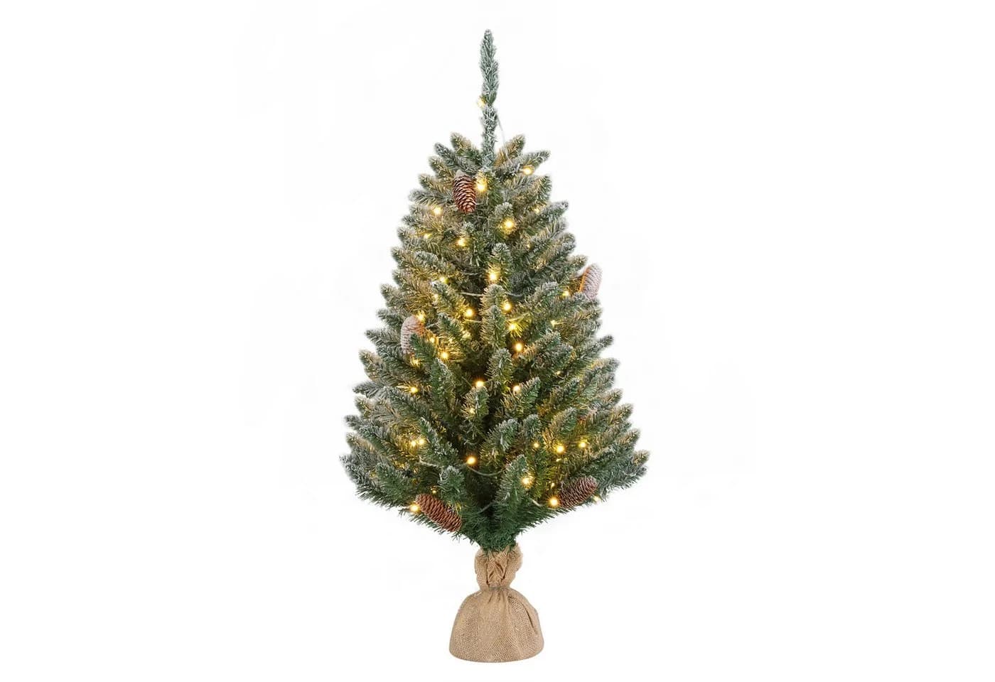LALAHO Künstlicher Weihnachtsbaum 90cm Mini LED Weihnachtsbaum - Bild 2