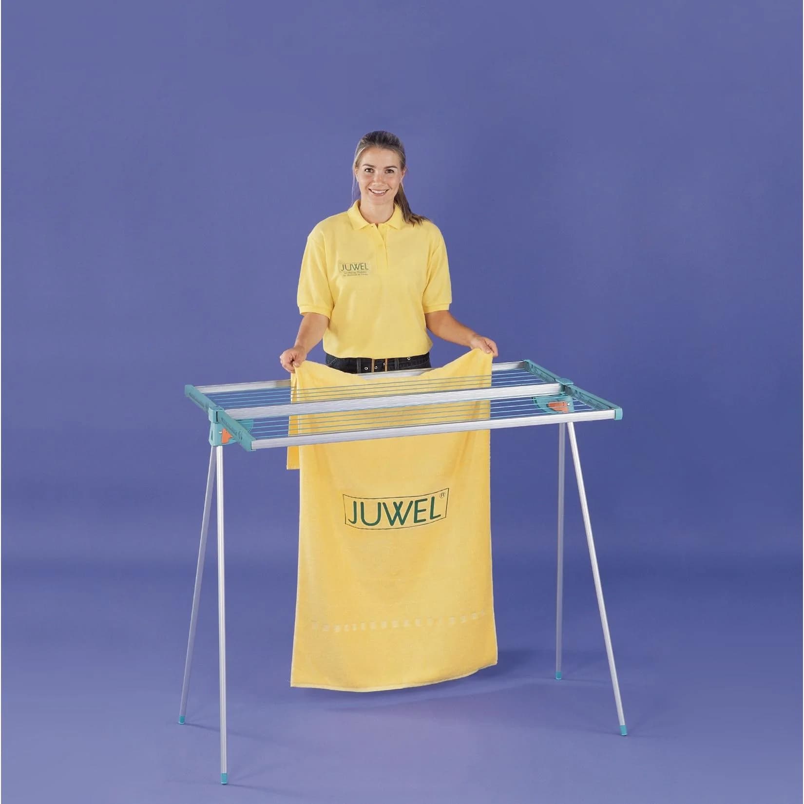 Juwel Wäscheständer Alu Twist 140 Kompakt Silber