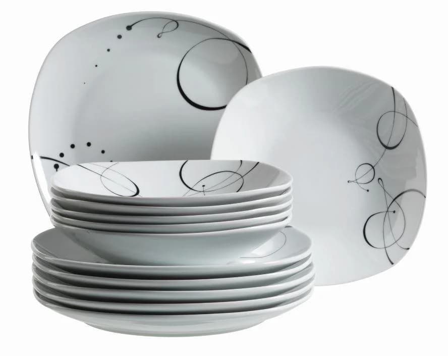 Mäser Tafelservice Chanson 12-teilig Weiß - Bild 2