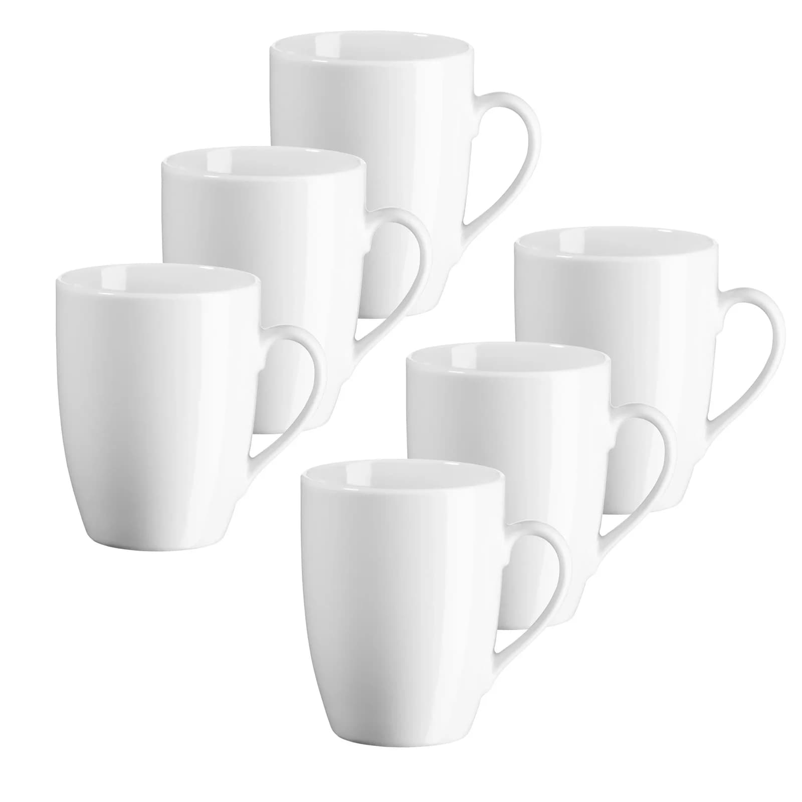 Mäser Barca Kaffeebecher Set Porzellan Weiß 6er