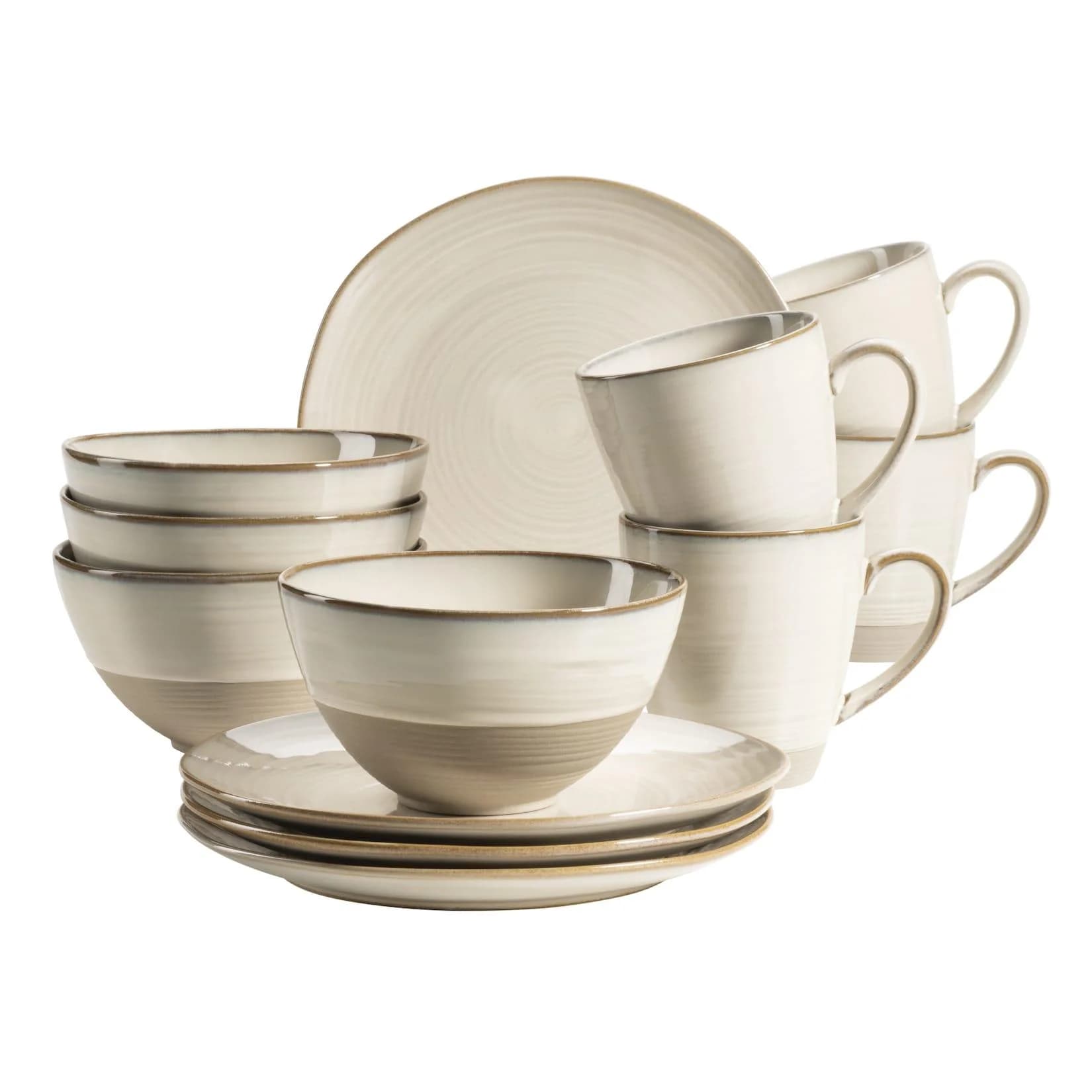 Mäser Frühstücksgeschirr Nottingham Beige 12-teilig Keramik
