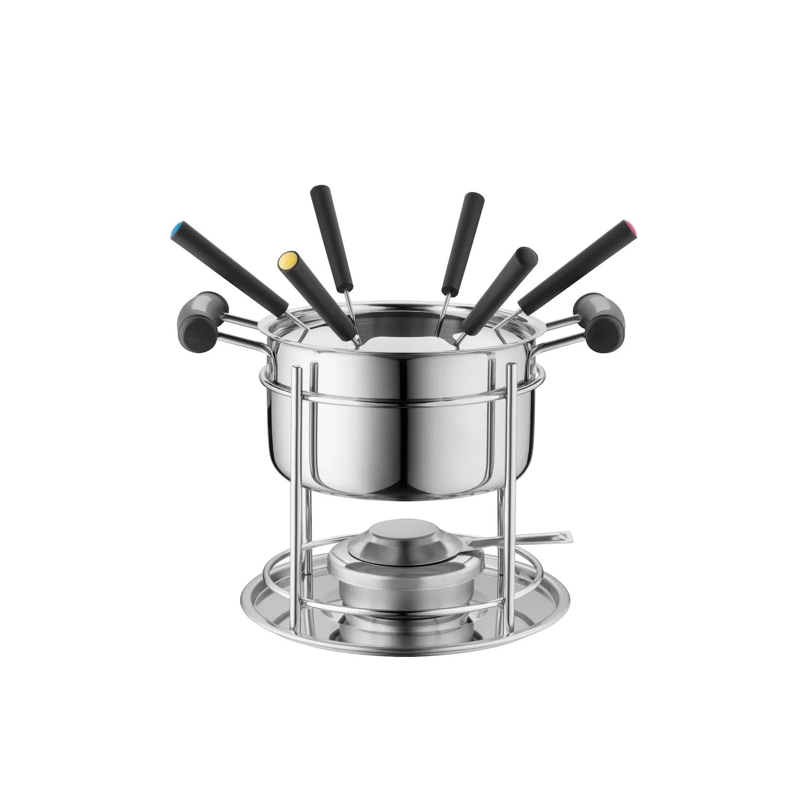 Mäser Fondueset 11-teilig Silber Edelstahl