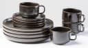 Kaffeeservice GIPFELSTÜCK "Glockenklang" Braun (Bronze) 12-tlg. Steinzeug Bild 2