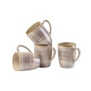 Becher GIPFELSTÜCK "Nebelwald" Beige/Braun 4-teilig Steinzeug Bild 1