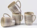 Becher GIPFELSTÜCK "Nebelwald" Beige/Braun 4-teilig Steinzeug Bild 2