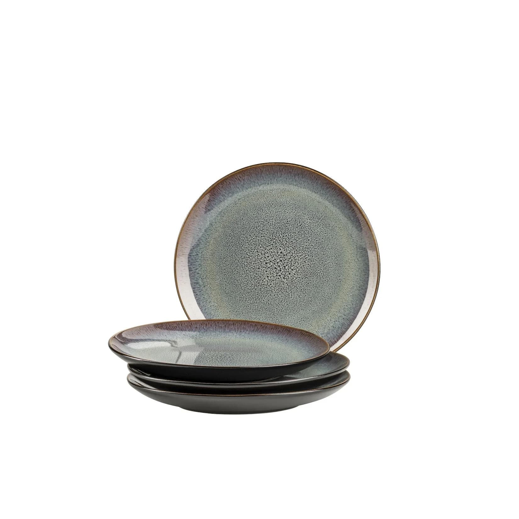 Mäser Dessertteller-Set Teona Blau, Braun, Grün, Schwarz, 20 cm, Steinzeug