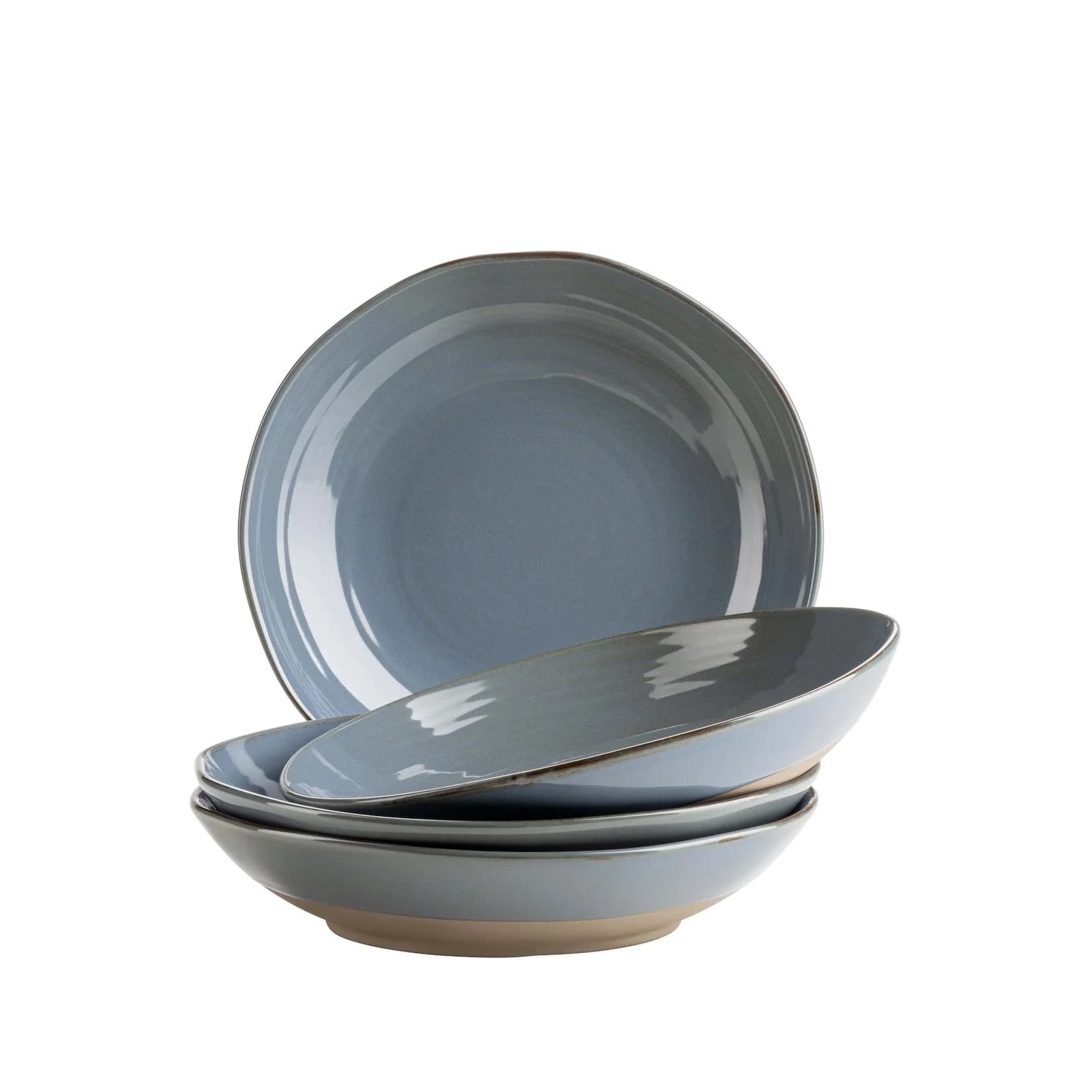 MÄSER Suppenteller Nottingham Set 4-tlg. Blau/Grau Keramik
