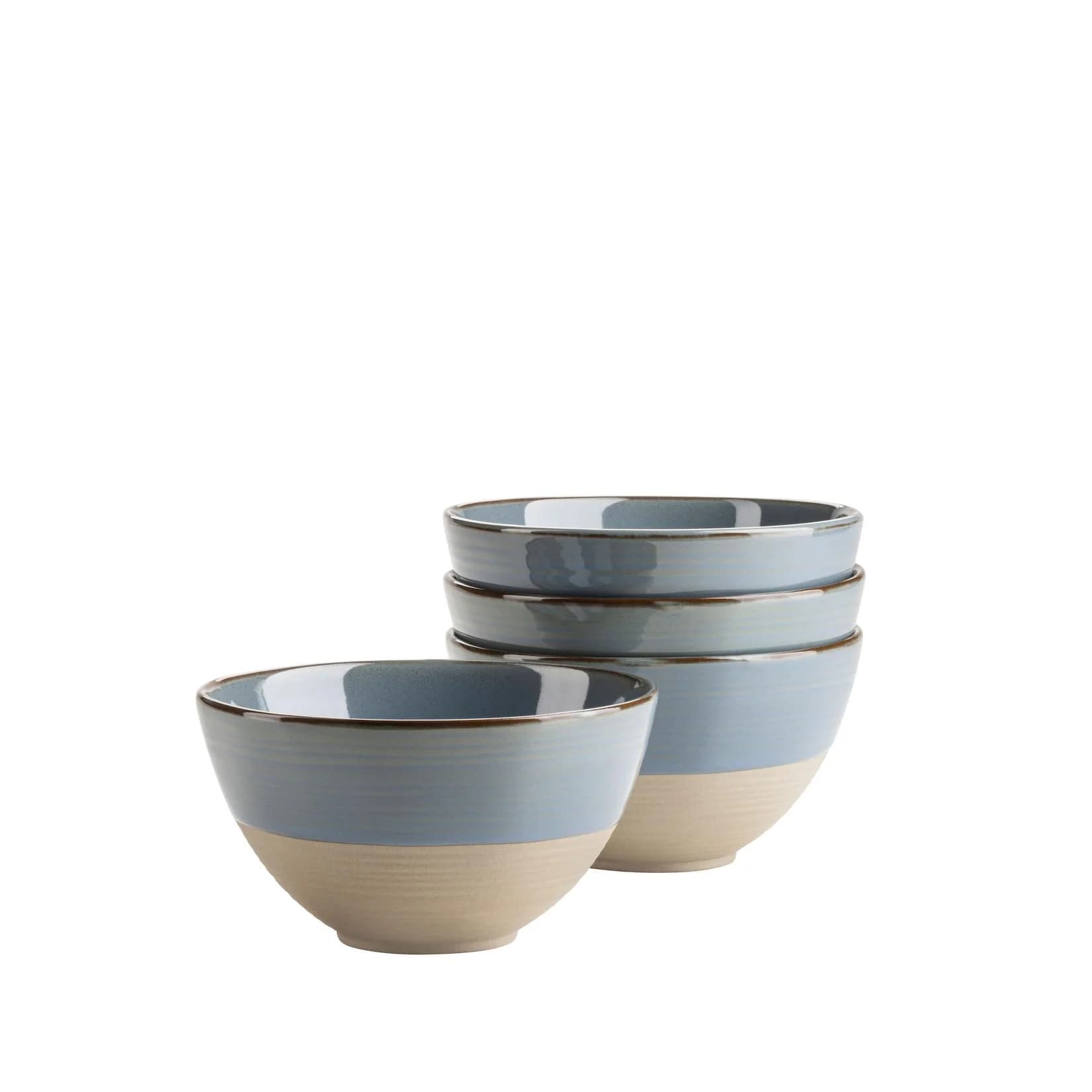 MÄSER Nottingham Müslischüssel Set 4-tlg. Blau/Grau Keramik