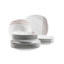 Mäser Tellerset Sencilla Weiß 18 Stk. Porzellan Geschirr-Set Bild 1