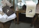 framsohn frottier Handtuch Hirsch Serie Beige 100% Baumwolle Mit Stick Bild 1