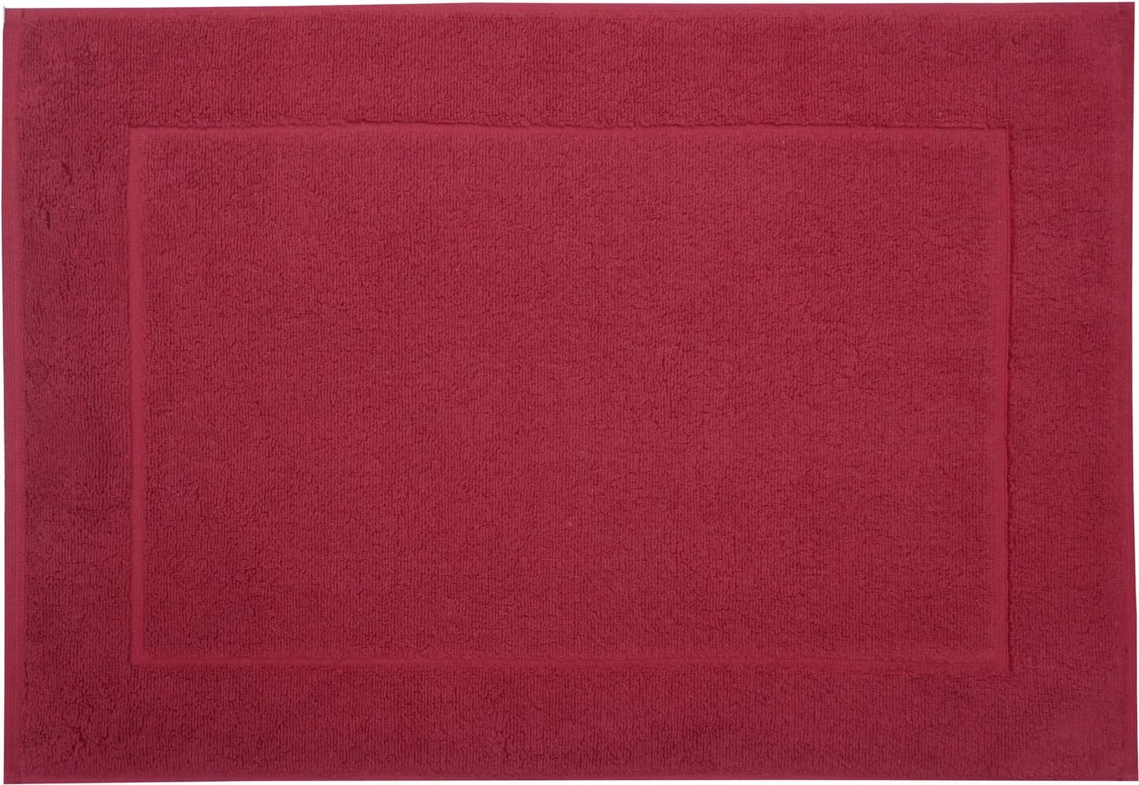 Badematte aus Baumwolle in Rot und Bordeaux