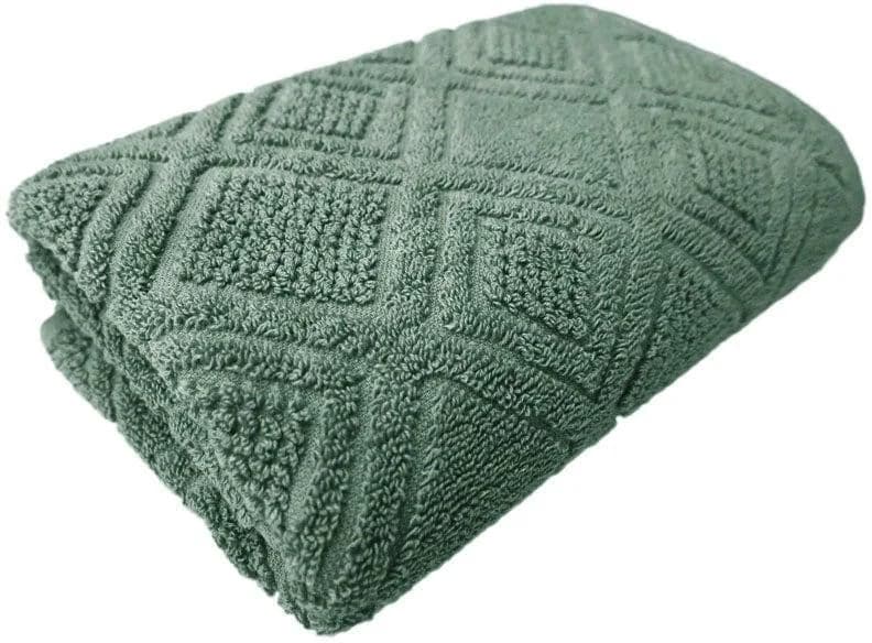 FRAMSOHN FROTTIER Mosaik Badetuch Grün 100% Baumwolle