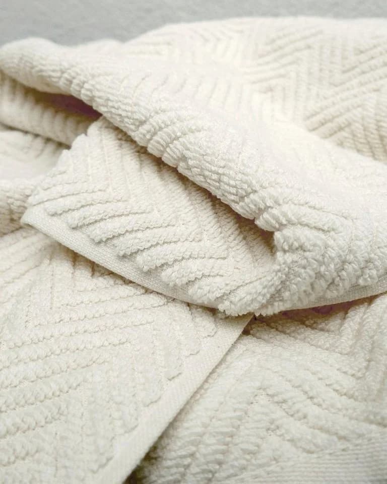FRAMSOHN FROTTIER Ocean Bio Handtuch Set Beige/Naturweiß 2-tlg. - Bild 5