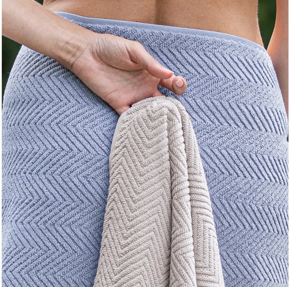 framsohn frottier Duschtuch Ocean Taubenblau 75x150 cm Bio-Baumwolle - Bild 5