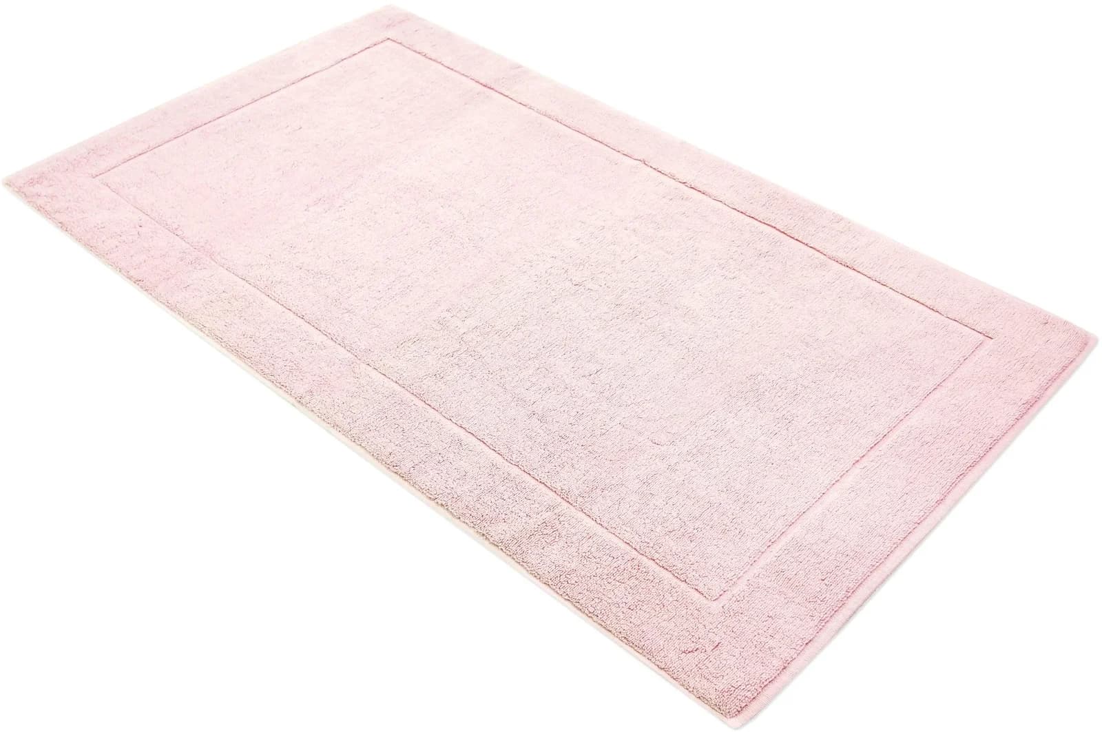 Rosa Badematte aus Baumwolle mit dezentem Design