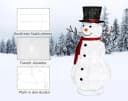 LALAHO LED-Schneemann Weihnachten Deko 120cm mit 90 LEDs Bild 4