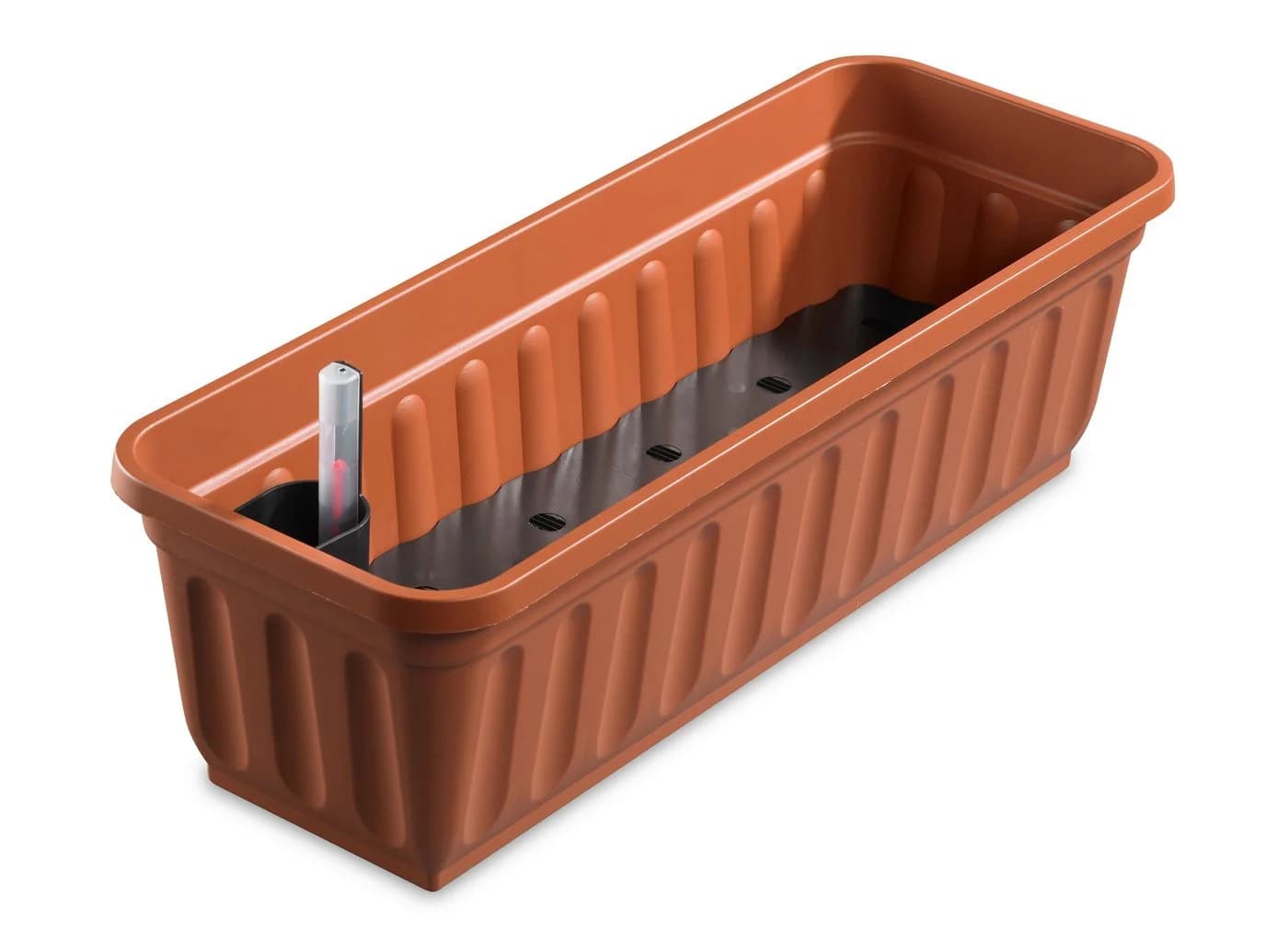 ALPFA Balkonkasten 80 cm Terracotta mit Wasserspeicher