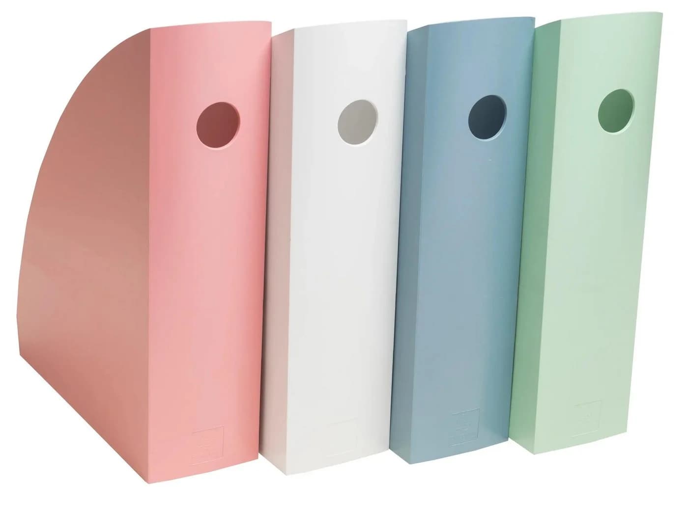 EXACOMPTA Aufbewahrungsbox Set 4-tlg. Weiß/Rosa/Grün/Blau AutentiK