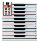 EXACOMPTA Aufbewahrungsbox Modulo 10 Schubladen Bunt Bild 1