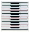 EXACOMPTA Aufbewahrungsbox Modulo 10 Schubladen Bunt Bild 2