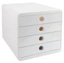 EXACOMPTA Aufbewahrungsbox Pop Box 4 Schubladen Weiß Kunststoff Bild 3