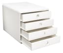 EXACOMPTA Aufbewahrungsbox Pop Box 4 Schubladen Weiß Kunststoff Bild 4