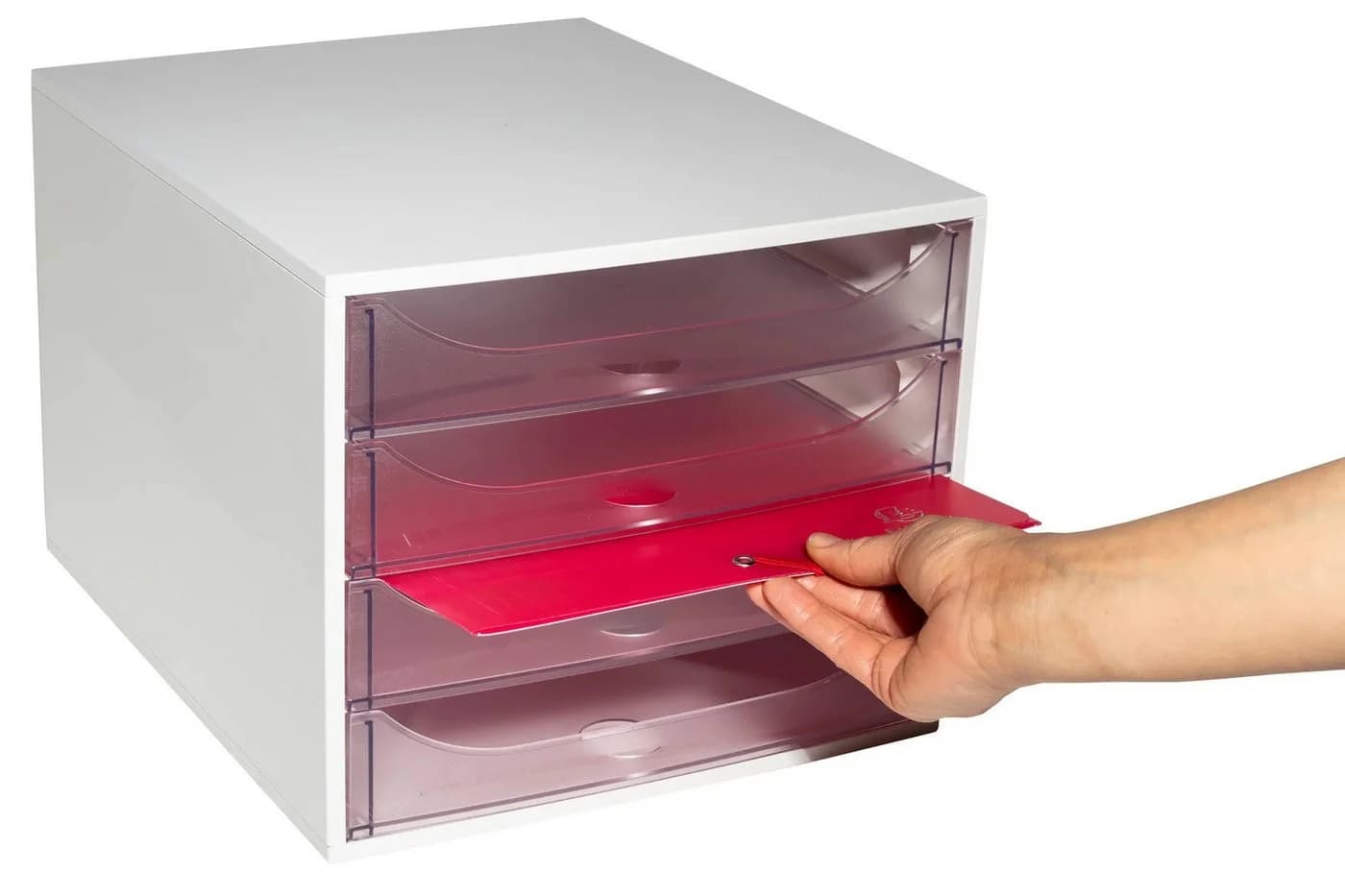 EXACOMPTA Schubladenbox ECOBOX 4 Schubladen Kristall Transparent - Bild 3
