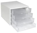 EXACOMPTA Schubladenbox ECOBOX 4 Schubladen Kristall Transparent Bild 4