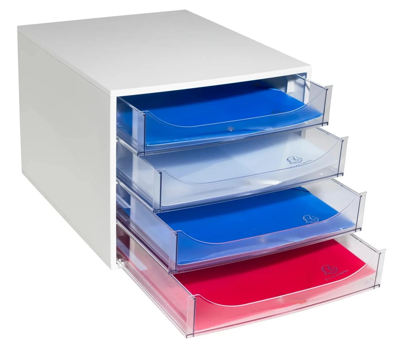 EXACOMPTA Schubladenbox ECOBOX 4 Schubladen Kristall Transparent - Bild 5