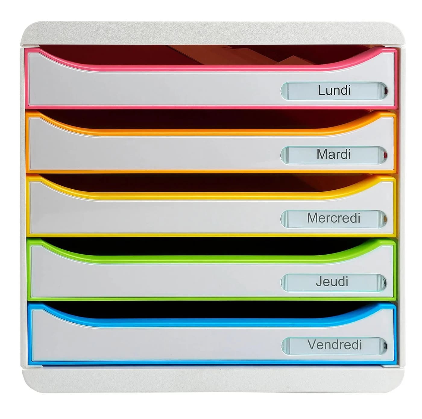EXACOMPTA Schubladenbox Big Box Plus 5 Schubladen Weiss Harlekin - Bild 2