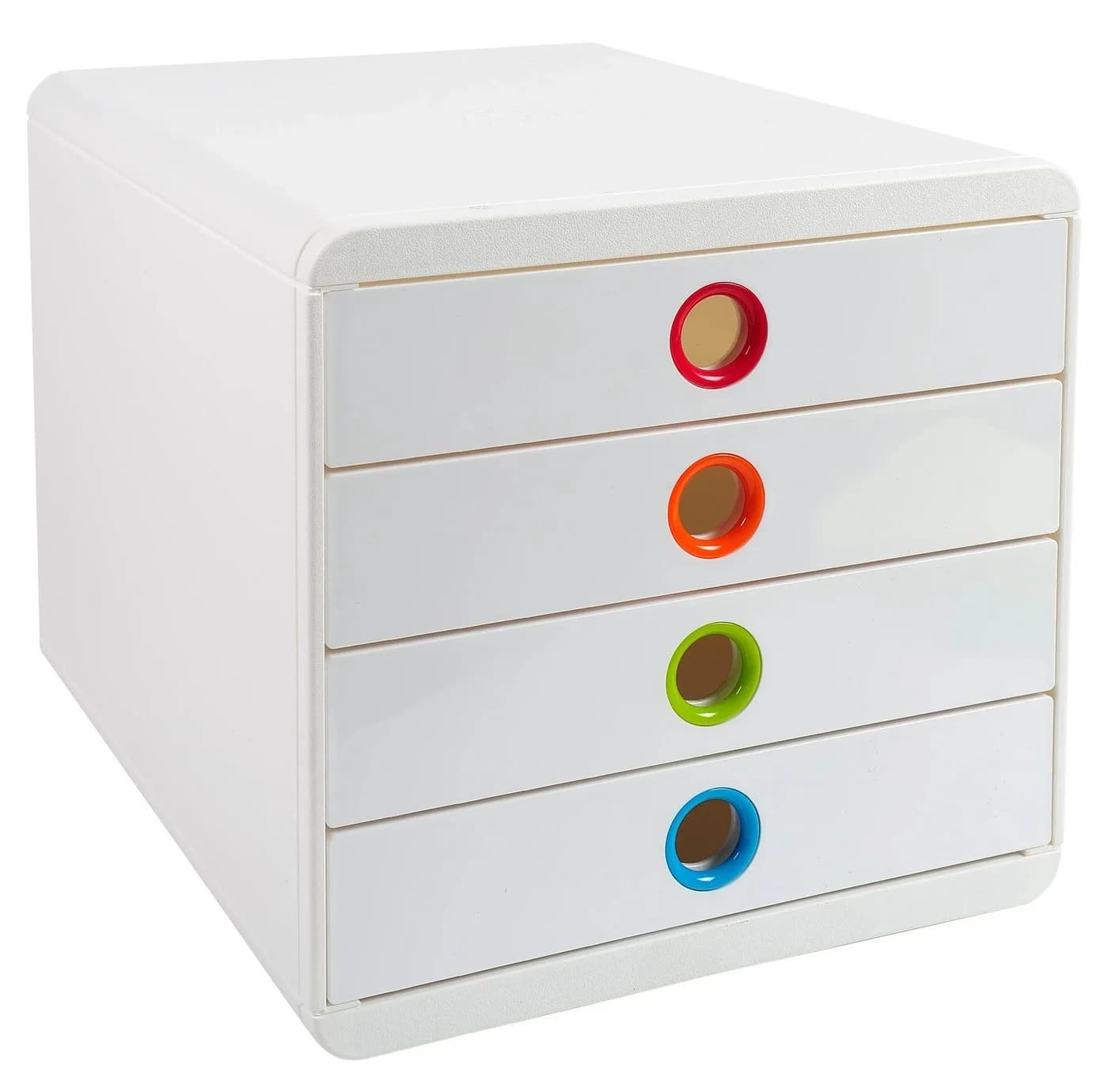 EXACOMPTA POP-BOX Schubladenbox 4 Fächer Weiss/Harlekin
