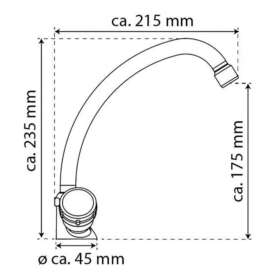 Eisl Spültischarmatur GRADO schwenkbarer Auslauf 360° silber - Bild 4