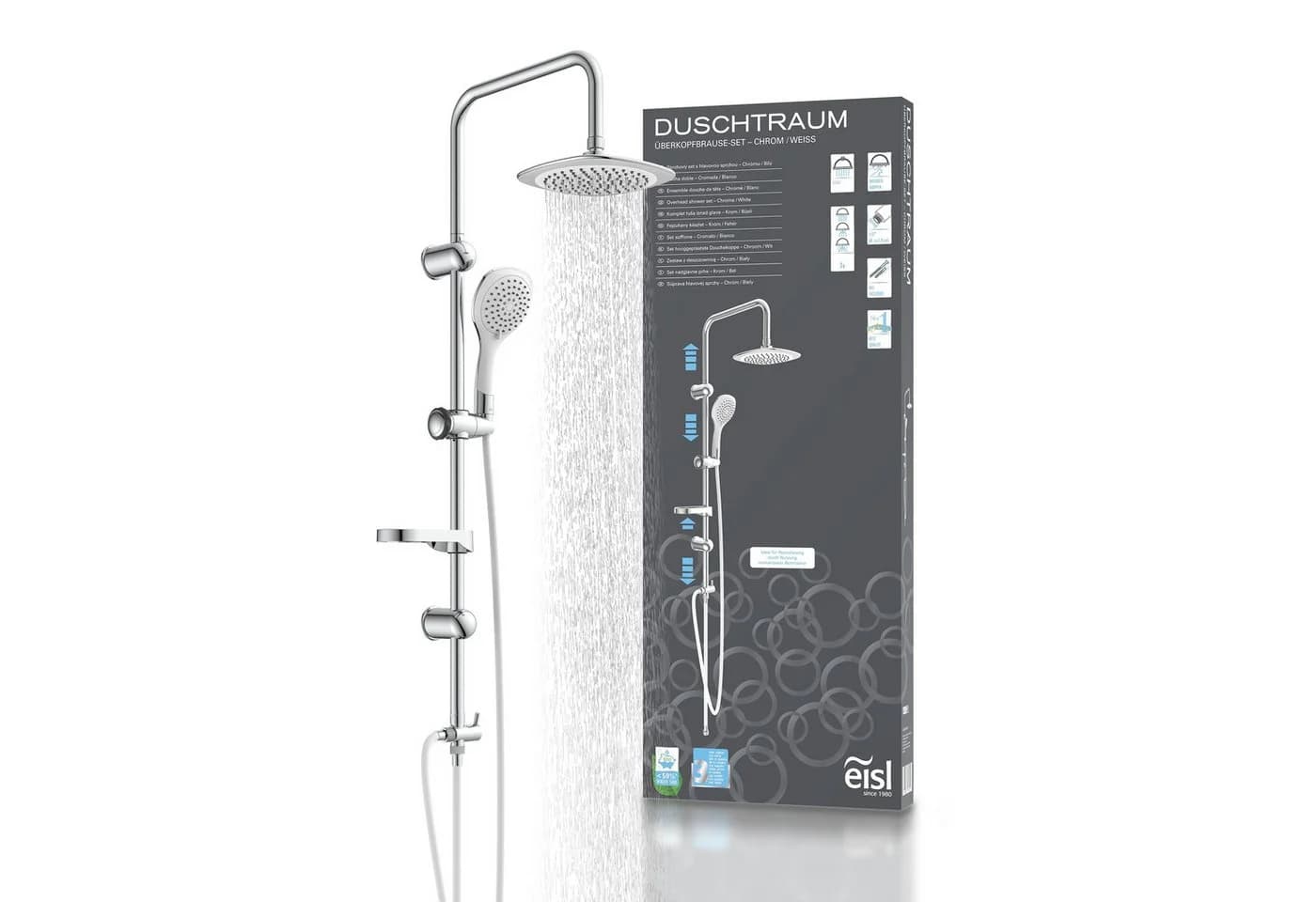 EISL Brausegarnitur DUSCHTRAUM 2-in-1 Duschsystem Weiß Chrom - Bild 2