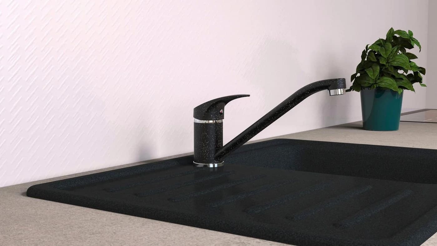 EISL GRANIT Spültischarmatur Schwarz 360° Schwenkbar