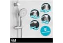 EISL Brausegarnitur STORM Grau Chrom 7 Strahlarten Wasserstopp Bild 3