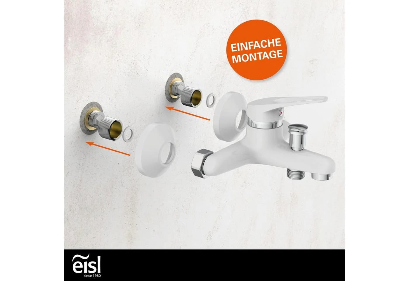 Eisl Wannenarmatur SPEED Mischbatterie Badewanne Weiß/Chrom - Bild 3