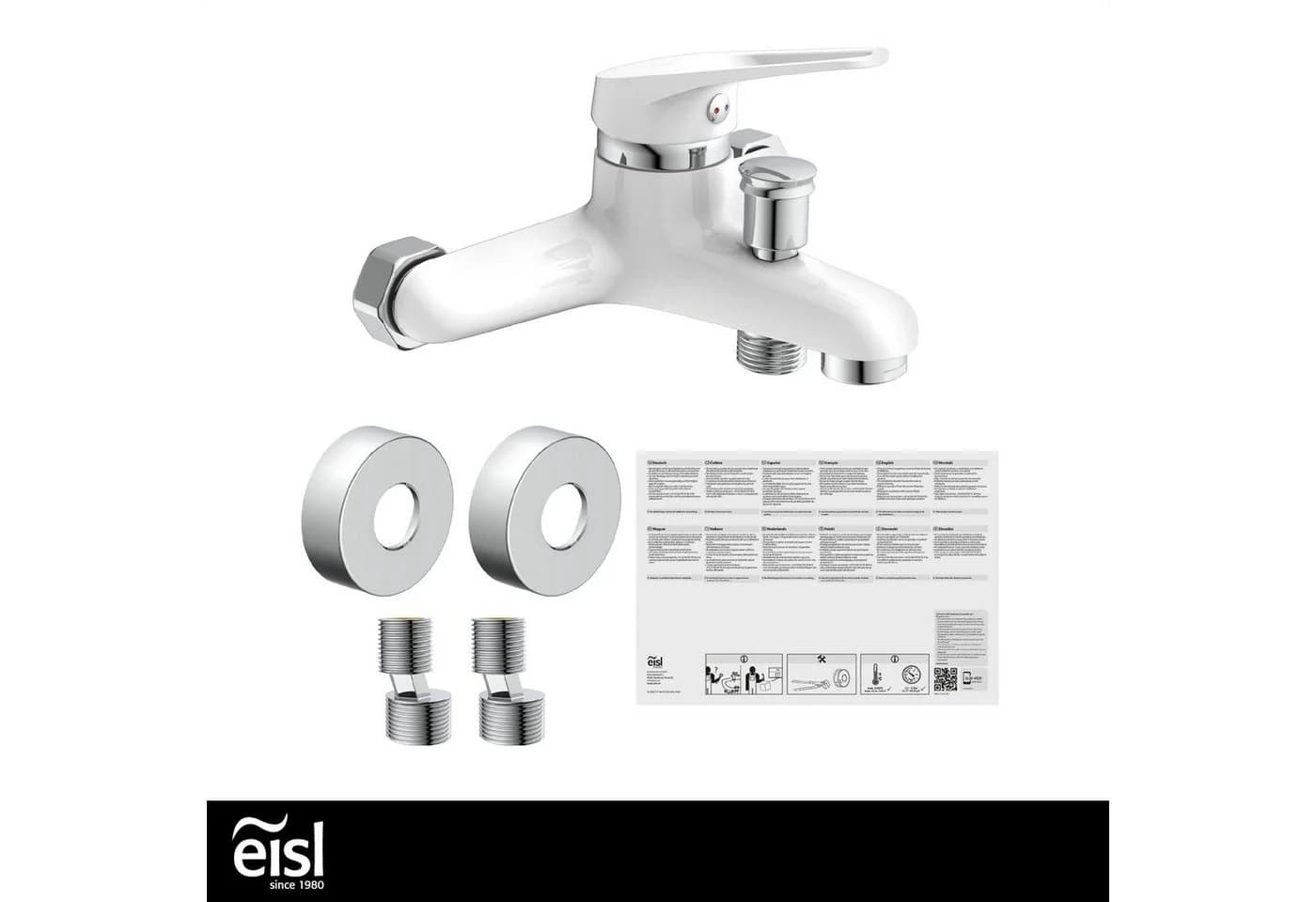 Eisl Wannenarmatur SPEED Mischbatterie Badewanne Weiß/Chrom - Bild 4