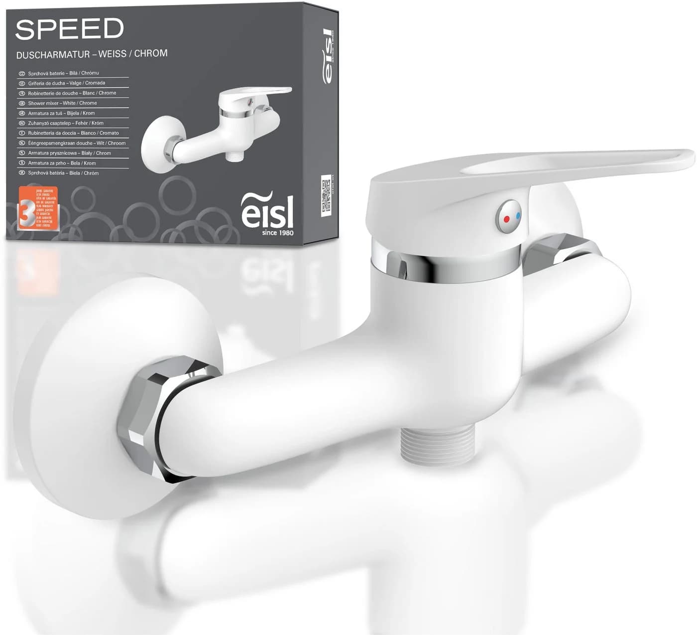 EISL SPEED Duscharmatur Weiß Chrom Messing - Bild 2